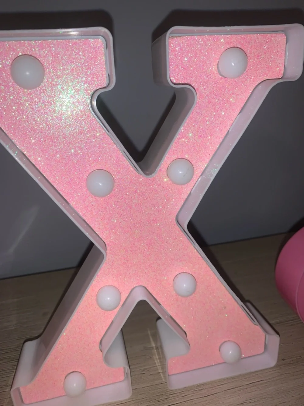 🆕- Pink LED X and Heart Marquee Lights - Home Party Decor